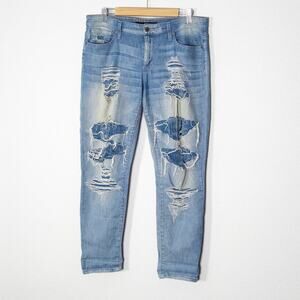 Joe’s Jeans Womens Denim Street Shred Essential Distressed Skinny Medium Wash 29